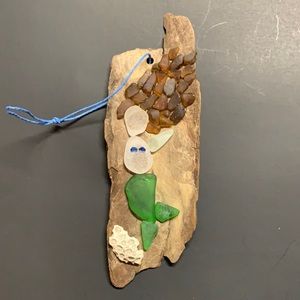 Sea glass Mermaid on driftwood